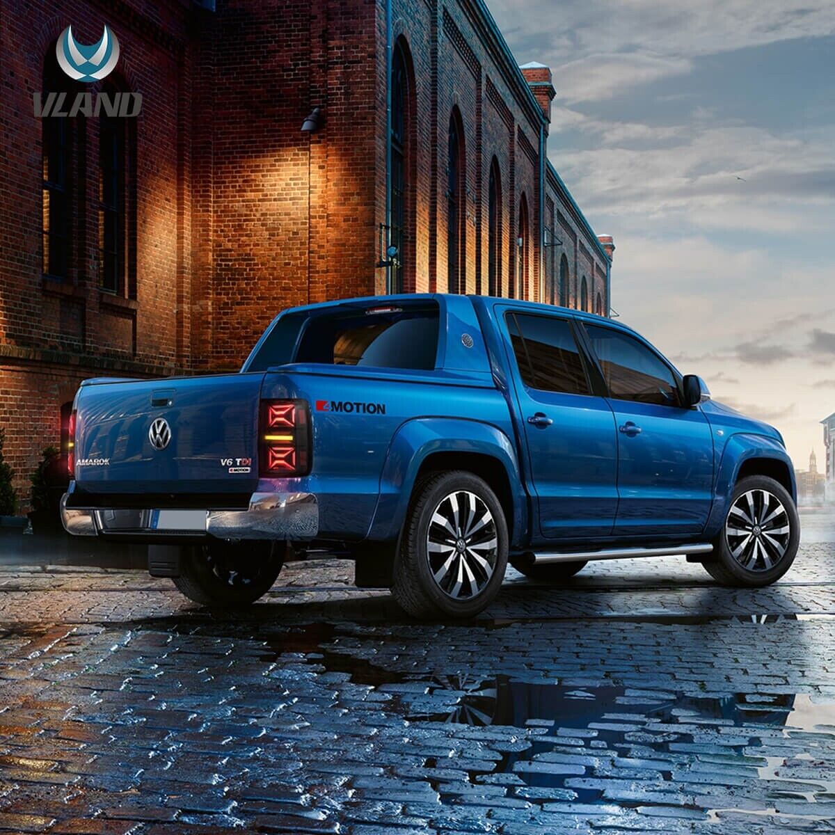 VLAND 10-22 VW Amarok DYNAMIC Welcome Animation Sequential Lightbar LED DRL Rear Lights Tail Lamps LHD