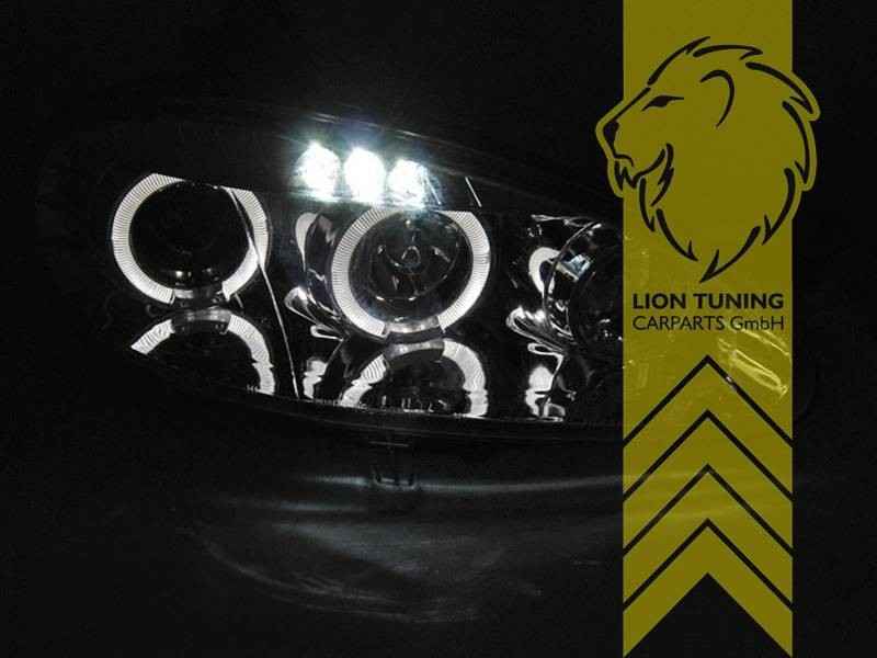 LTG LED Halo DRL Headlights Mazda MX 3 MX-3 MX3 EC 91-97 black EXPORT ONLY