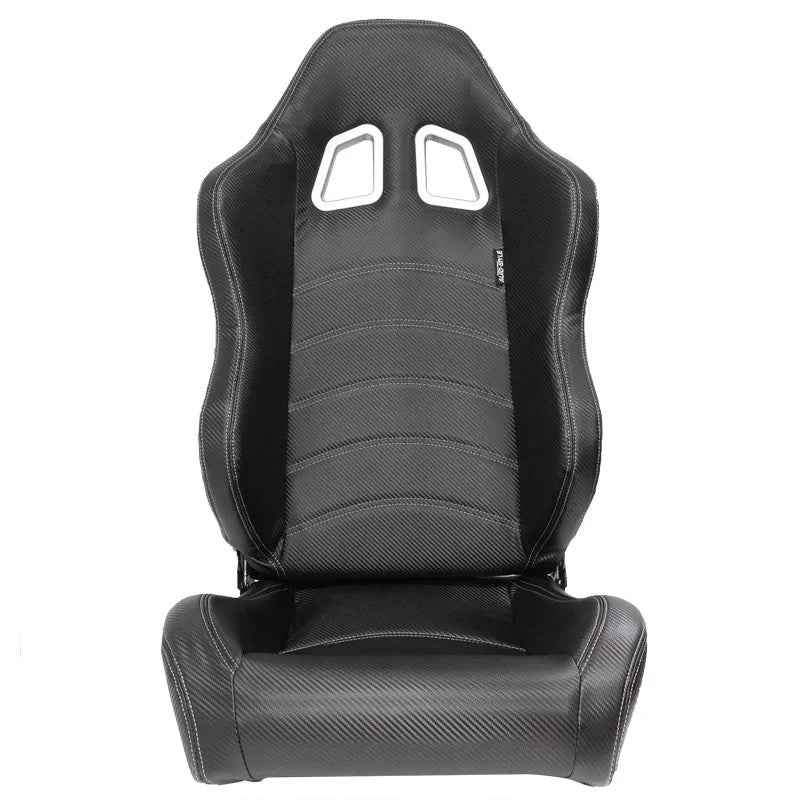 ATST x1 Type Z Universal Carbon Bucket Seats Black Synth Leather Grey Stitch