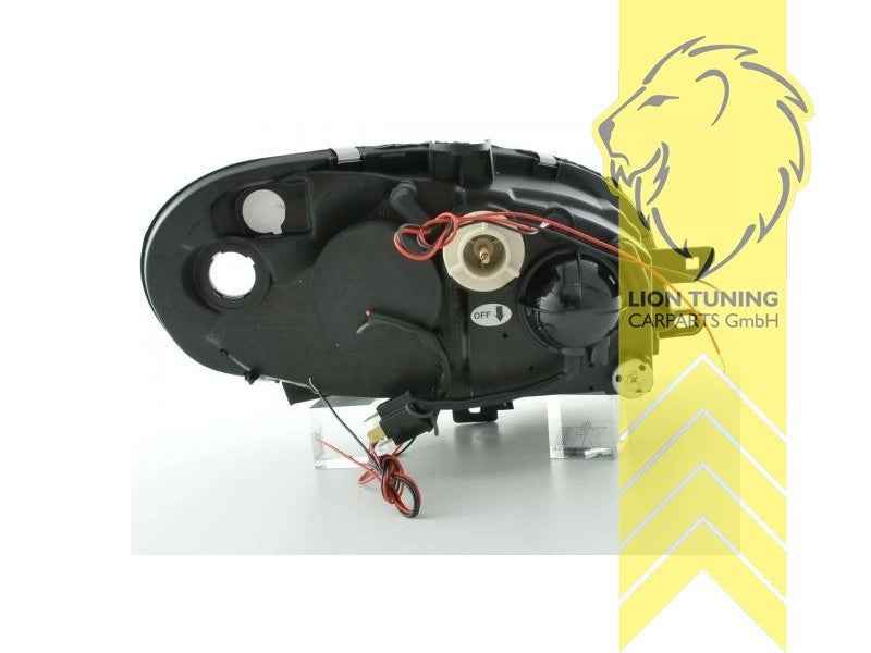 LTG Pair LED DRL Halo Headlights Citroen Saxo S0 S1 Facelift 99-04 black LHD