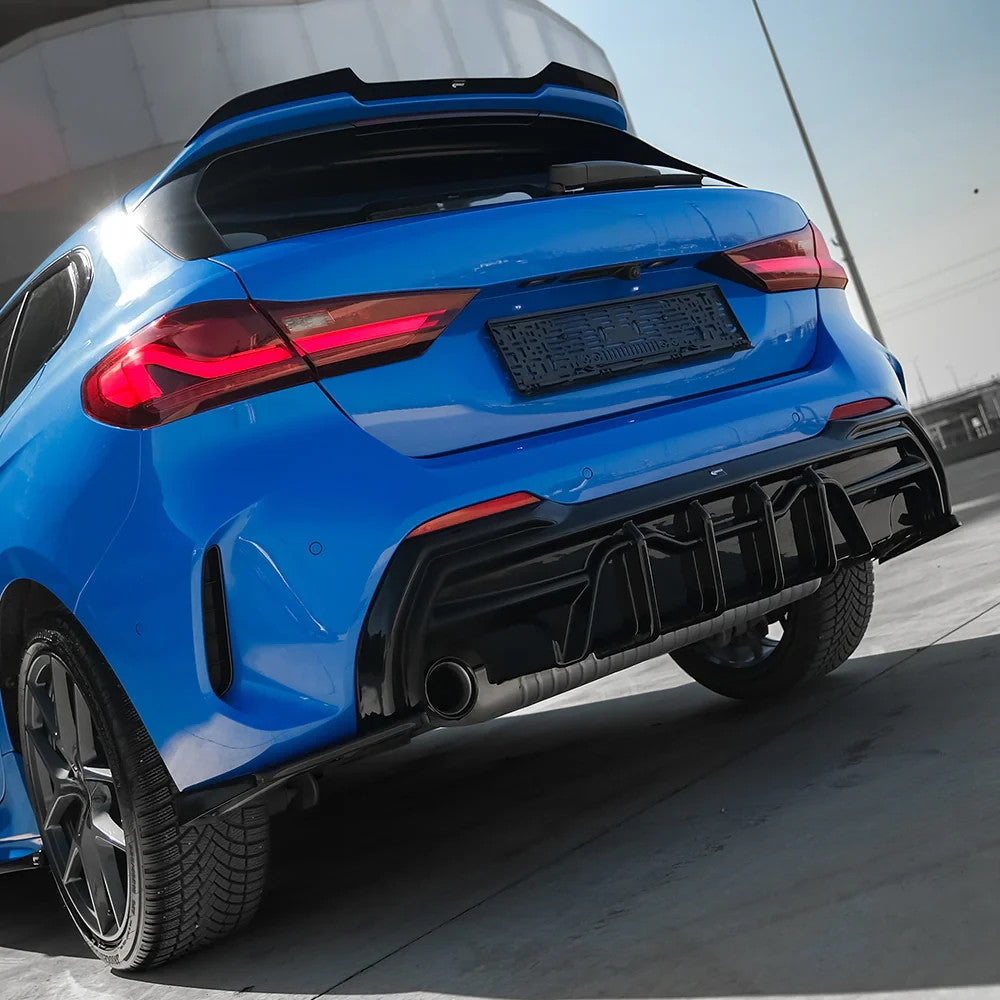 OW Rear Bumper Splitter Diffusor BMW 1 Series F40 M-Pack M135i 19-24 Gloss Black