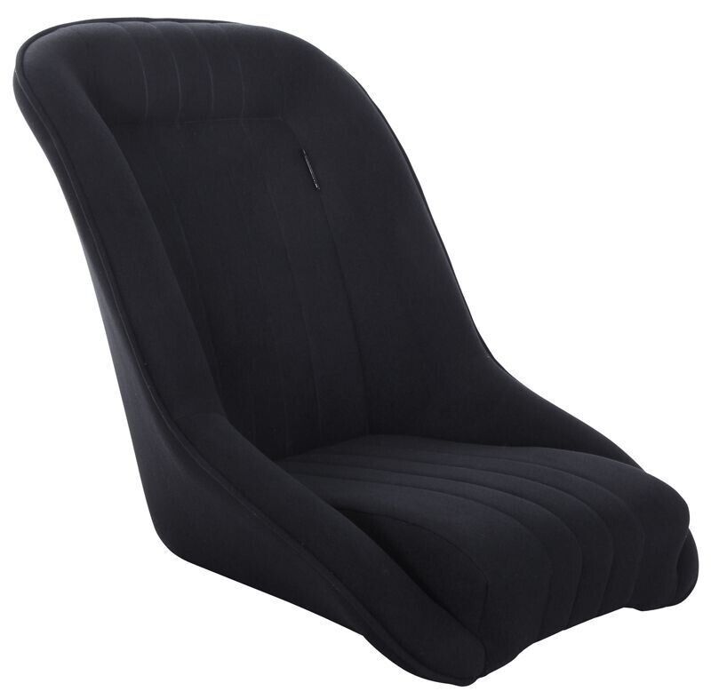 Auto-Style x1 Inidivdual Classic Car Retro Kit Sports Fixed Back Bucket Seat Black Fabric / Textile + slides