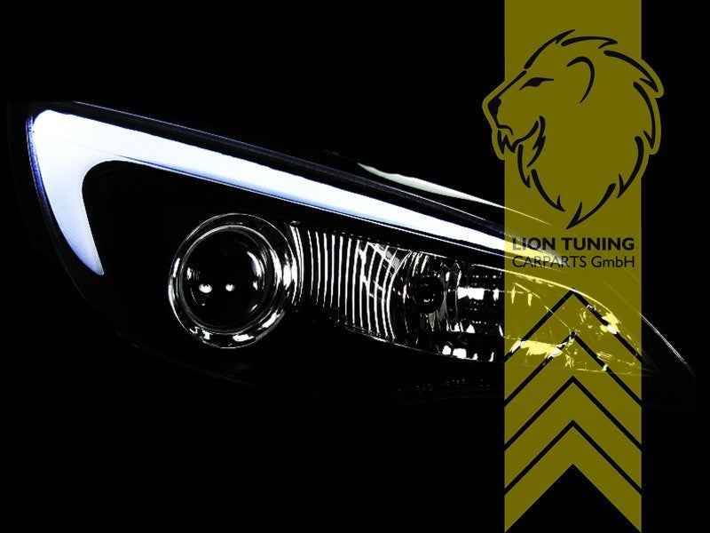 LTG Pair LED Headlights Opel Astra J Sedan Caravan + Facelift 09-15 black LHD