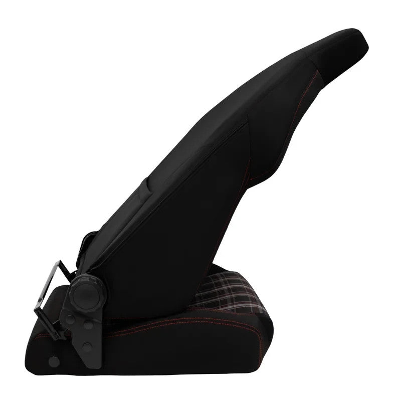 ATST x1 Universal Car Van Camper Sim Bucket Seat Black Red Check Tartan Plaid