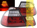 LT Pair LED REAR LIGHTS Tail Lamps Lightbar BMW E46 Coupe 99-03 red clear LHD