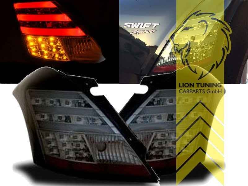 LTG Pair LED Rear Lights Lamp Tail Suzuki Swift Sport 4 IV 10-17 FZ NZ Black LHD