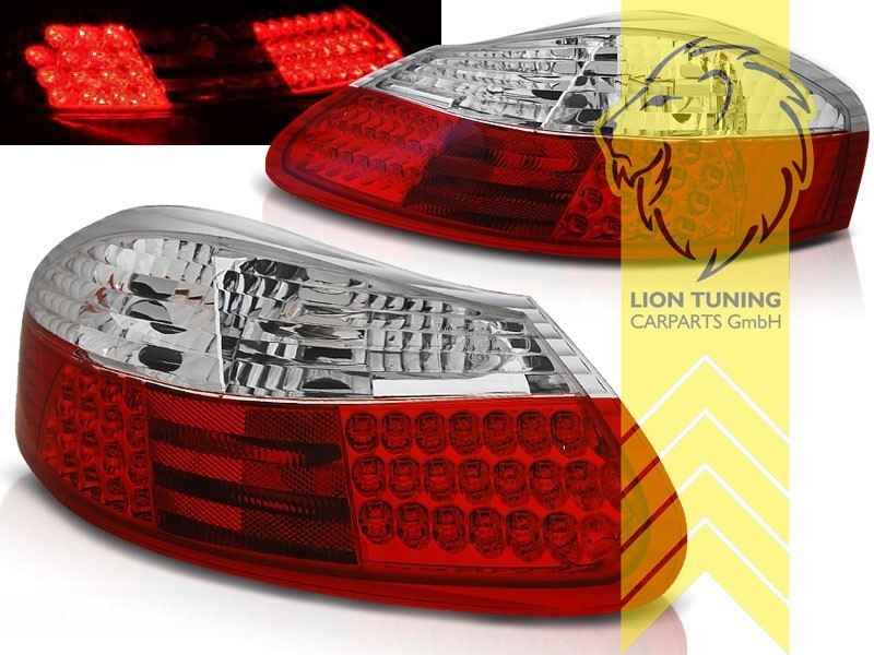 LTG Pair LED Lightbar Rear lights Porsche Boxster 986 96-04 red white LHD