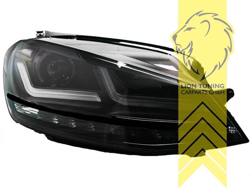LT OSRAM Pair FULL LED DRL Headlights VW Golf 7 Limo Variant 12-17 black LHD