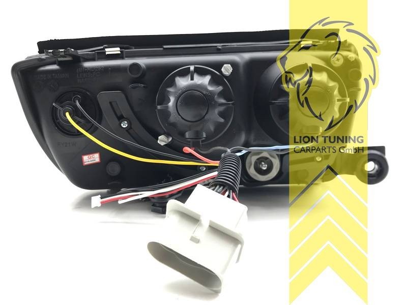 LTG Pair Headlights Skoda Fabia 1 6Y 6Y2  6Y3 6Y5 Facelift 99-07 black LHD