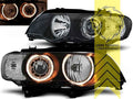 LTG Pair DEPO XENON HID Halo Ring Headlights BMW X5 E53 00-03 black RHD / LHD