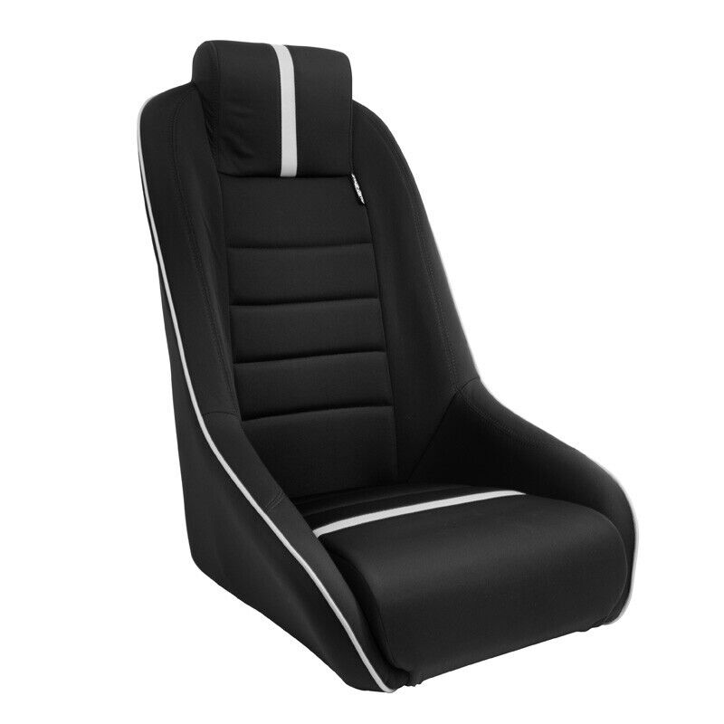 AS x1 Univ Classic RS Black Grey Car Retro Kit Fixed Back Bucket Seat + slides