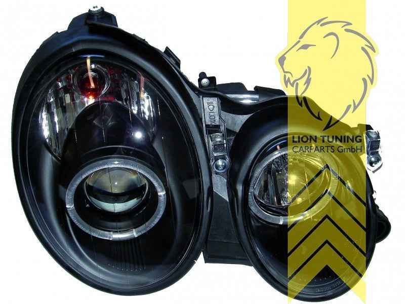 LTG Pair LED DRL Headlights Mercedes CLK C208 Coupe A208 97-02 Cabrio Black LHD