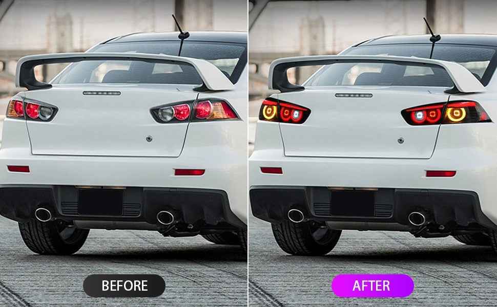 AC Pair Seq LED DRL Rear lights Tail Lamps Mitsubishi Lancer & EVO X 08-20