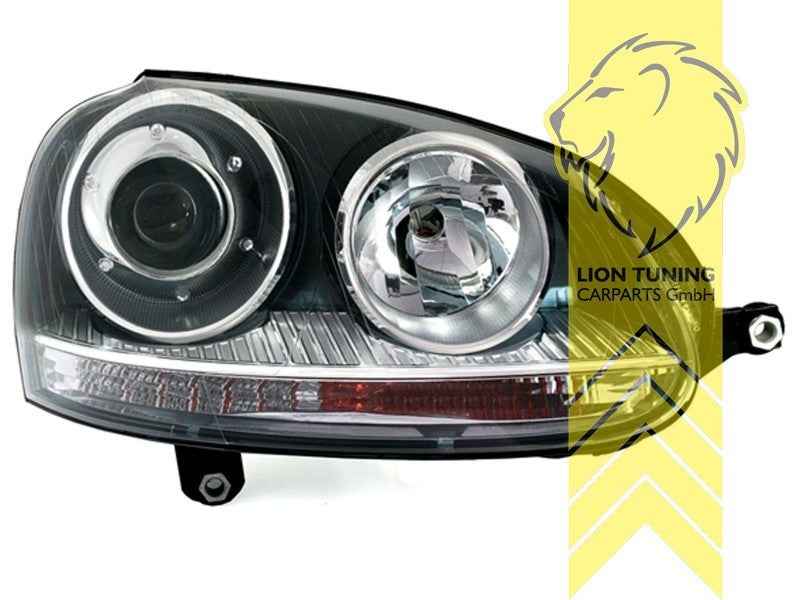 LTG Pair Headlights VW Golf 5 V Jetta 3 GTI look 1K1 1K5 1K2 03-10 black LHD