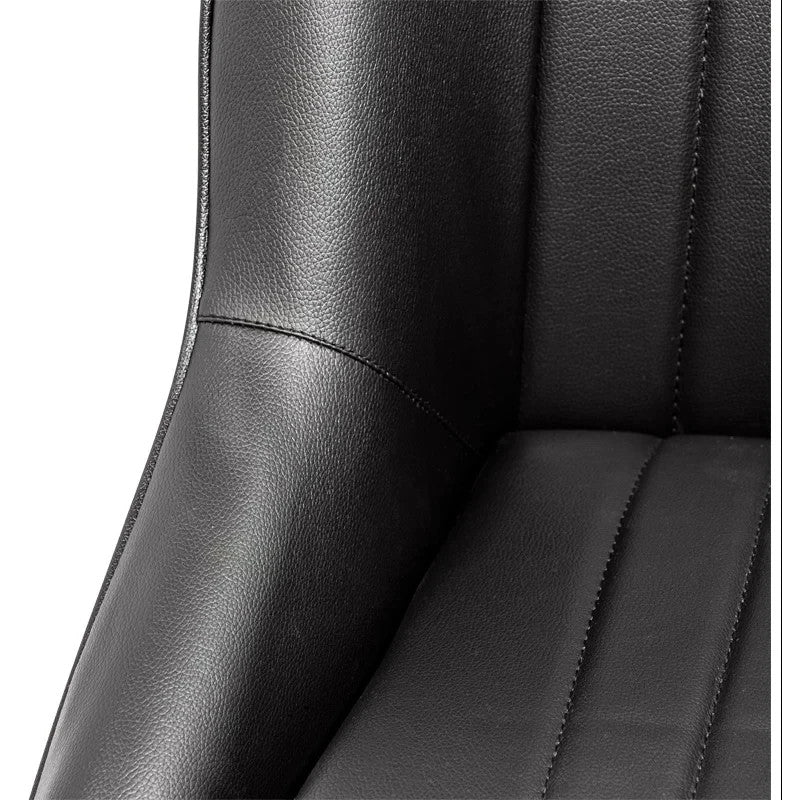 ATST x1 Universal Classic Retro Bucket Seat Black Faux Leather + slides
