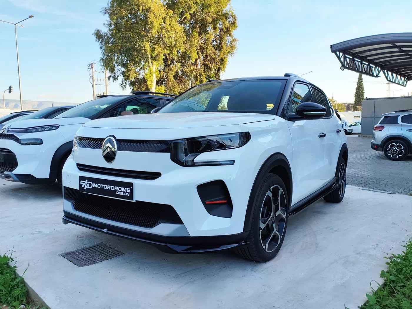 Motordrome Front Bumper Lower Splitter Citroen C3 Mk4 Gloss Black