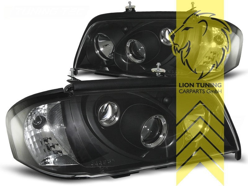 LTG Pair Halogen Headlights Mercedes W202 sedan S202 estate C-Class 93-01 LHD