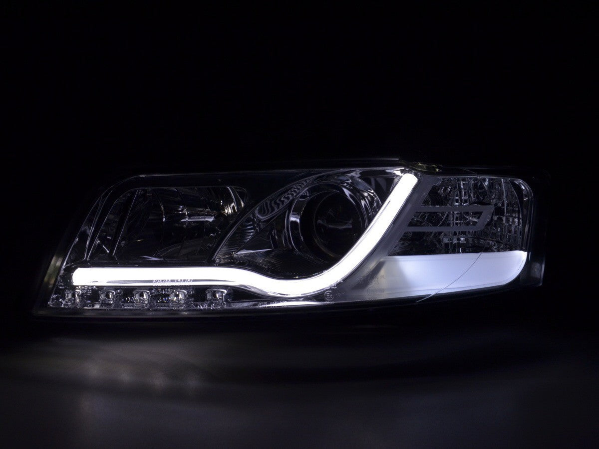 FKA Pair Sonar LED DRL Lightbar Headlights Audi A4 B6 8E 01-04 chrome RHD UK