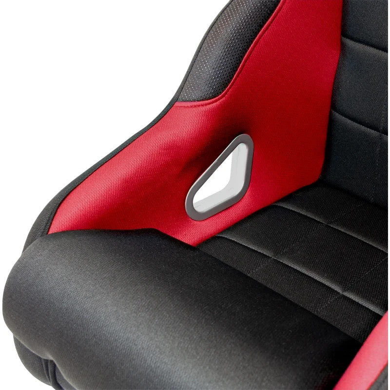 ATST x1 Fixed Back Drift Track Bucket Seat Black Red Car Van Bus Sim + slides