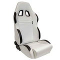ATST x1 Type T Universal Reclining Designer Bucket Seat White Synth Leather