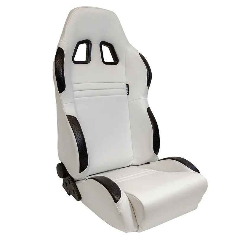 ATST x1 Type T Universal Reclining Designer Bucket Seat White Synth Leather