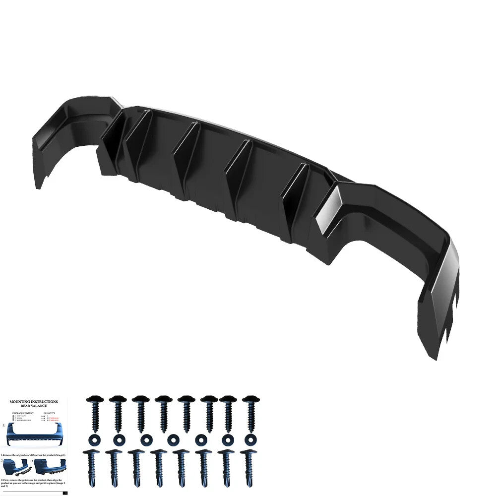 OW Rear Diffuser AUDI S6 C8 / C8 Facelift Sedan Avant 2019+ Gloss Black