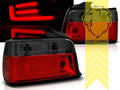 LTG Pair LED Aftermarket Rear Lights BMW E36 Sedan Facelift 90-99 red black LHD