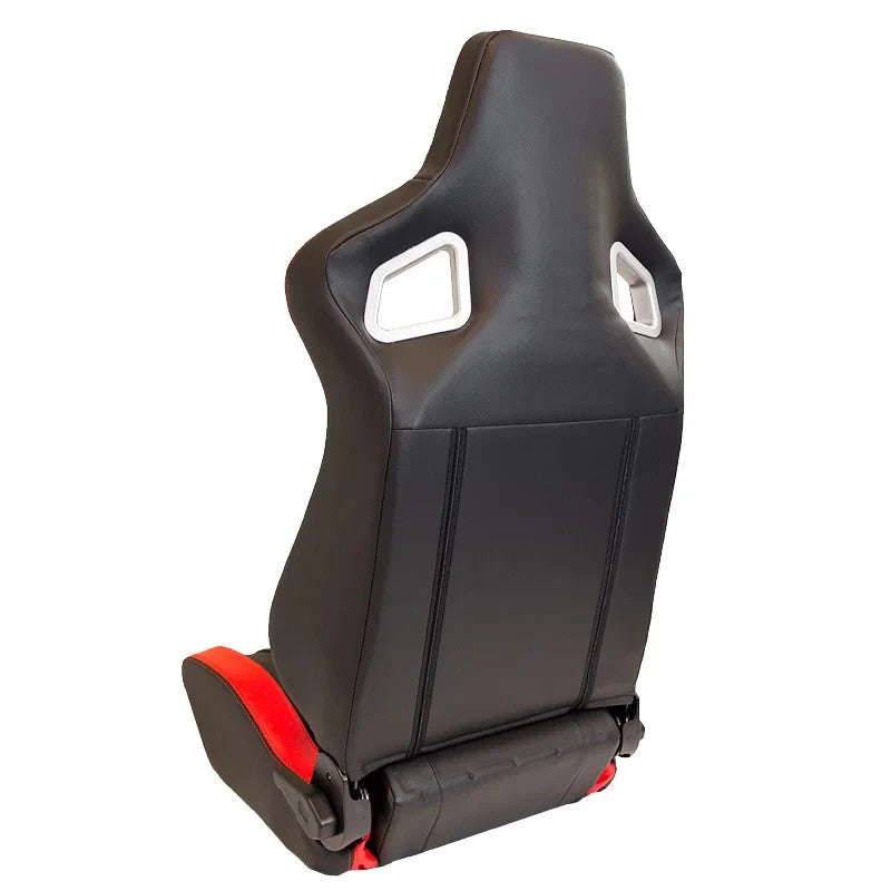 ATST x1 Universal Car Van Camper Sim Bucket Seat RS6-II Black Red Matte Syn Leat