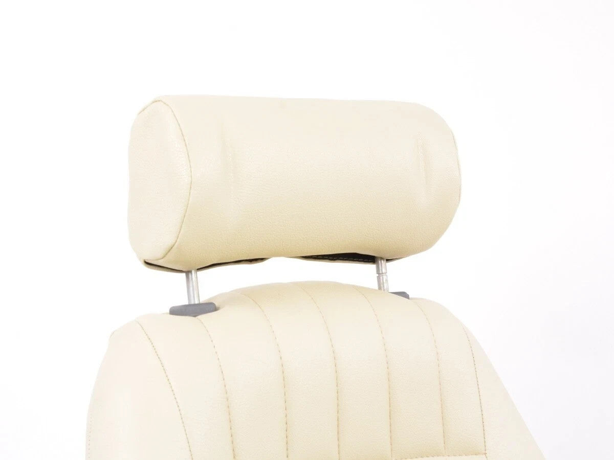 FKA Pair Beige Cream Ivory Bucket Seats Headrests Classic Car Retro Kit Vintage