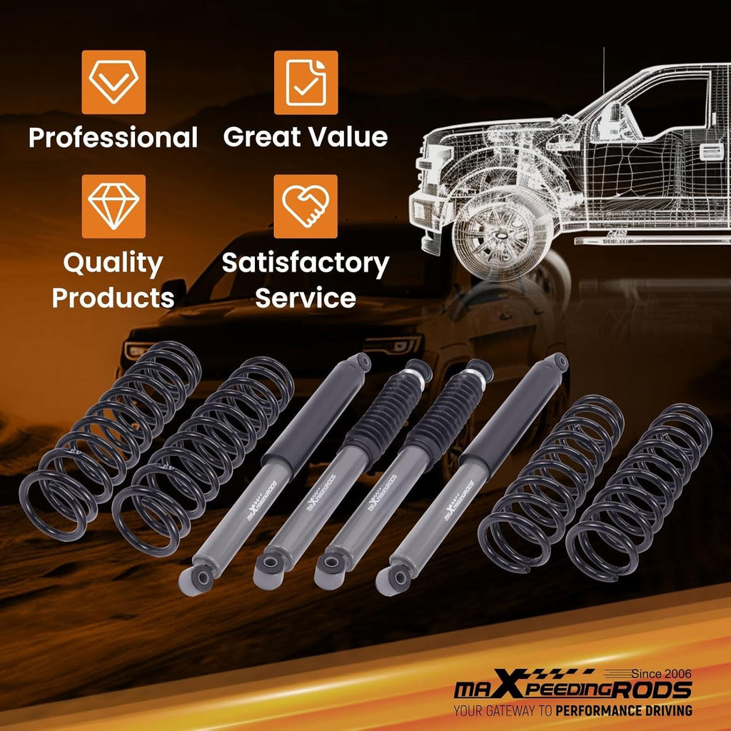 MXPR 4Pcs Front & Rear Lowering Coilovers Lift Kit Suzuki Jimny 2" 50mm 98-13