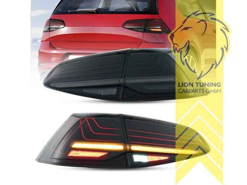 LTG Pair LED 2026 Laser Line Rear Lights VW Golf 7 VII 5G1 12-17 Black Smoke LHD