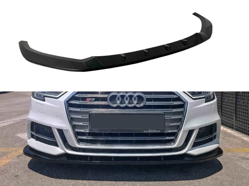 MTD Front Bumper Lower Splitter Audi S3 A3 S-Line 8V Facelift SB Gloss Black ABS