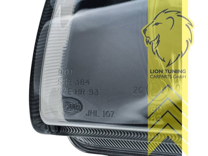 LTG Pair Hella Halogen Headlights BMW E36 Sedan Touring, Coupe Cabrio black 92+