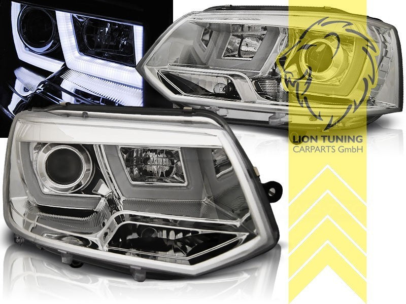 LTG Junyan Full LED Headlights VW T5 Facelift T5.1 Bus Van 09+ U-Tube chrome LHD