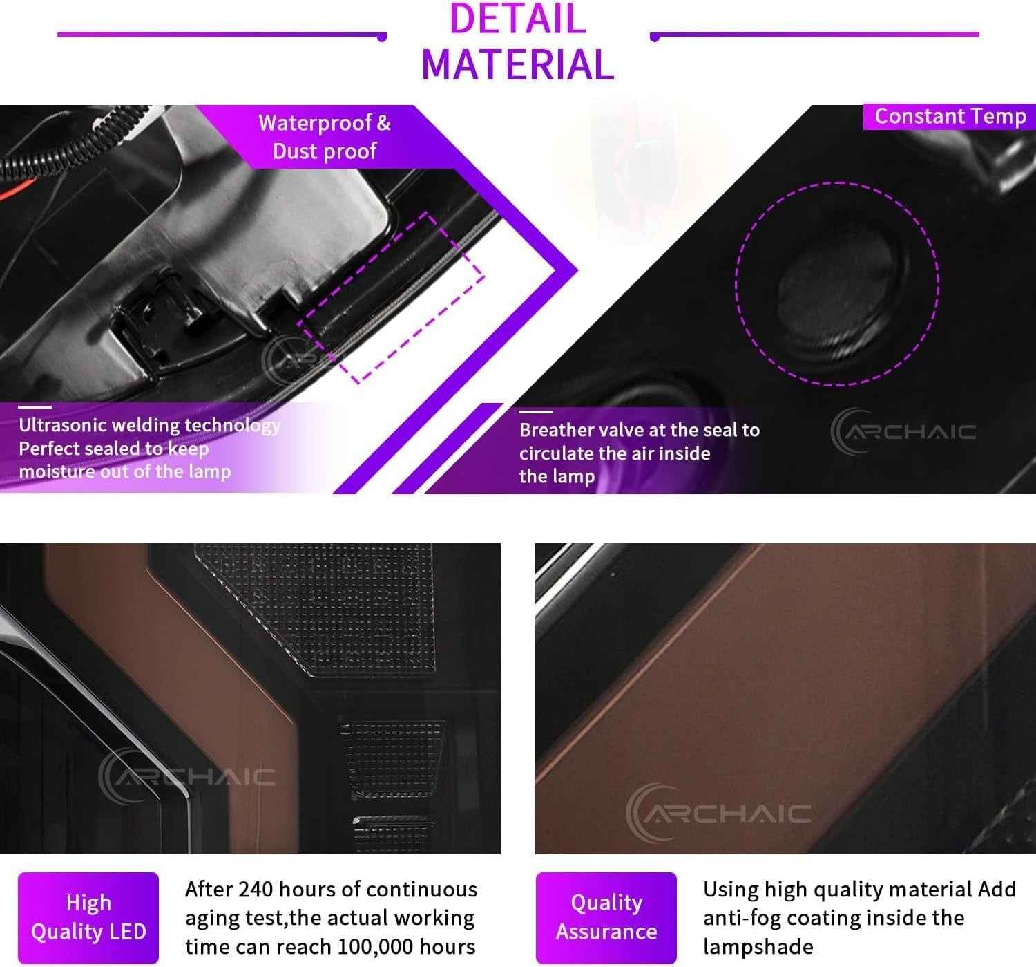 AC Pair Seq Animated LED DRL Rear lights Tail Lamps Ford Ranger T6 T7 12-21