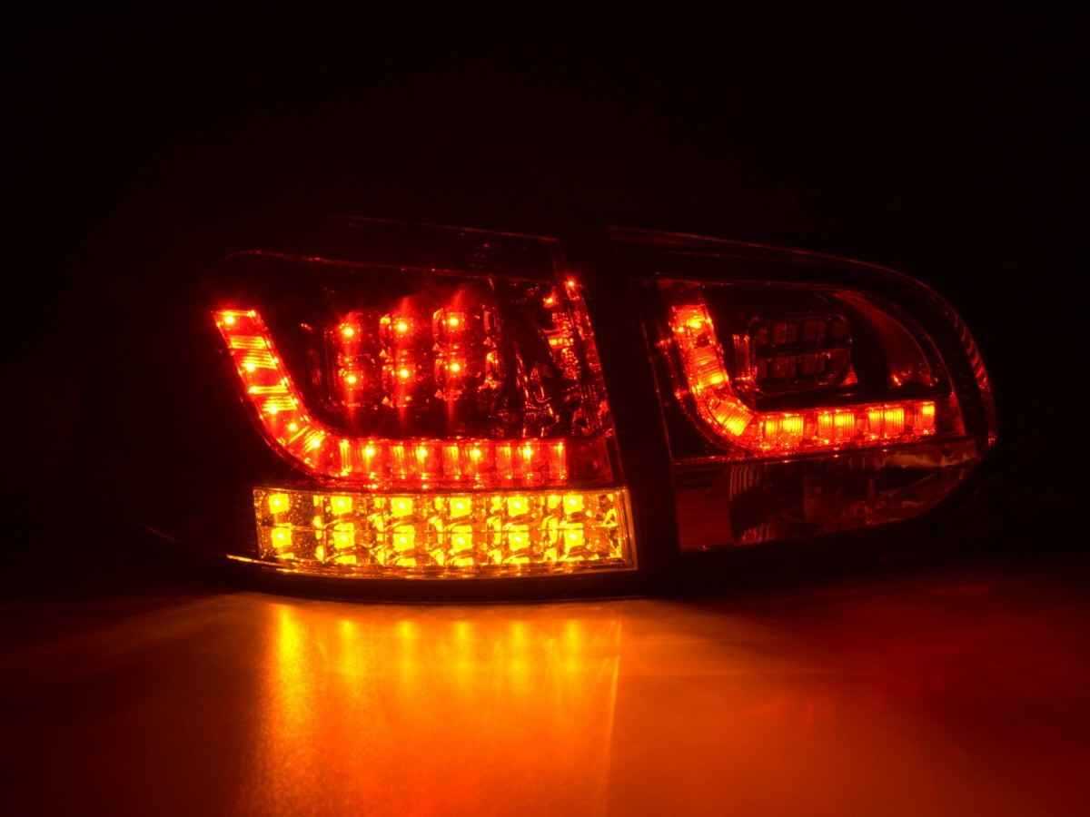 FK Pair VW GOLF MK6 6 08-12 1K LED REAR LIGHTS Lightbar Tail Lamps Red Clear RHD