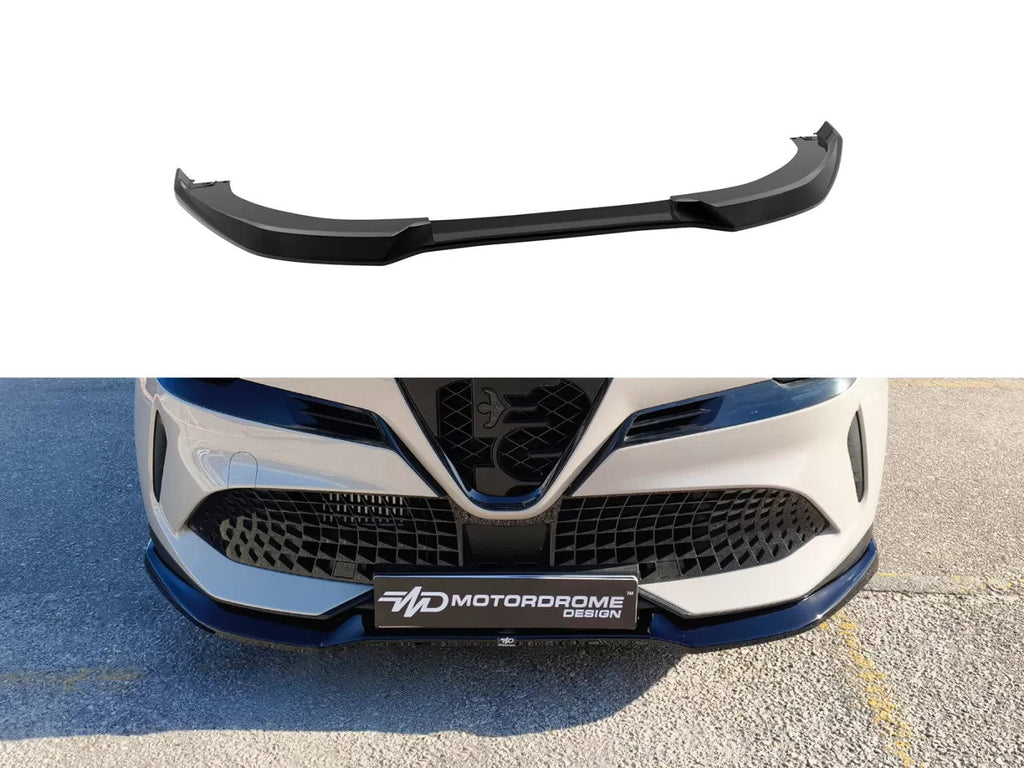 Motordrome Front Bumper Splitter Spoiler Alfa Romeo Junior 24+ Glossy Black