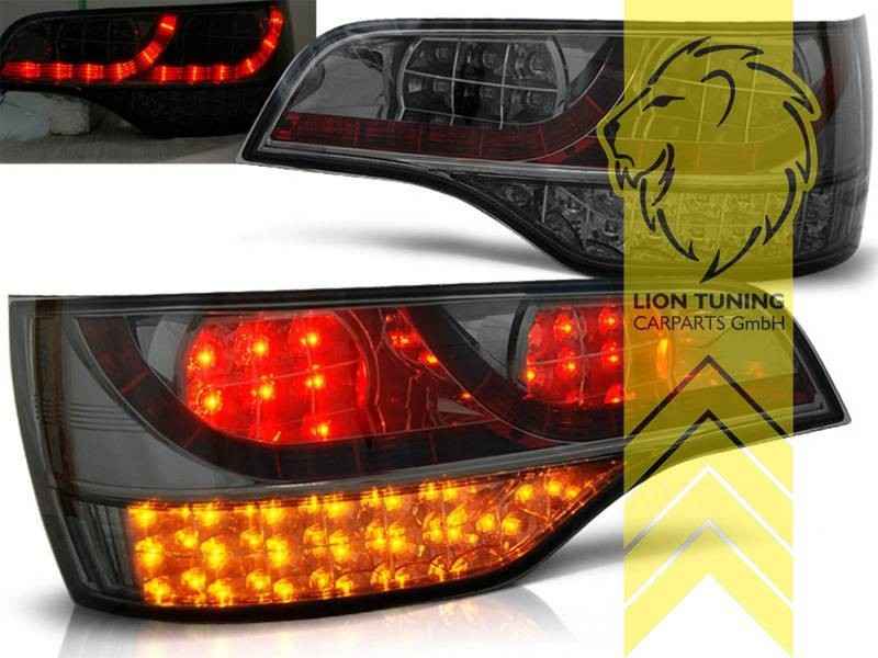 LTG Pair LED Dynamic Rear Lights Tail Lamps Audi Q7 4L 05-09 black smoke LHD