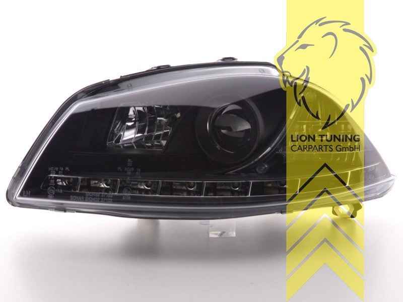 LTG Pair LED DRL Lightbar Headlights Seat Ibiza 6L 6L1 6L2 FL 02-09 black LHD