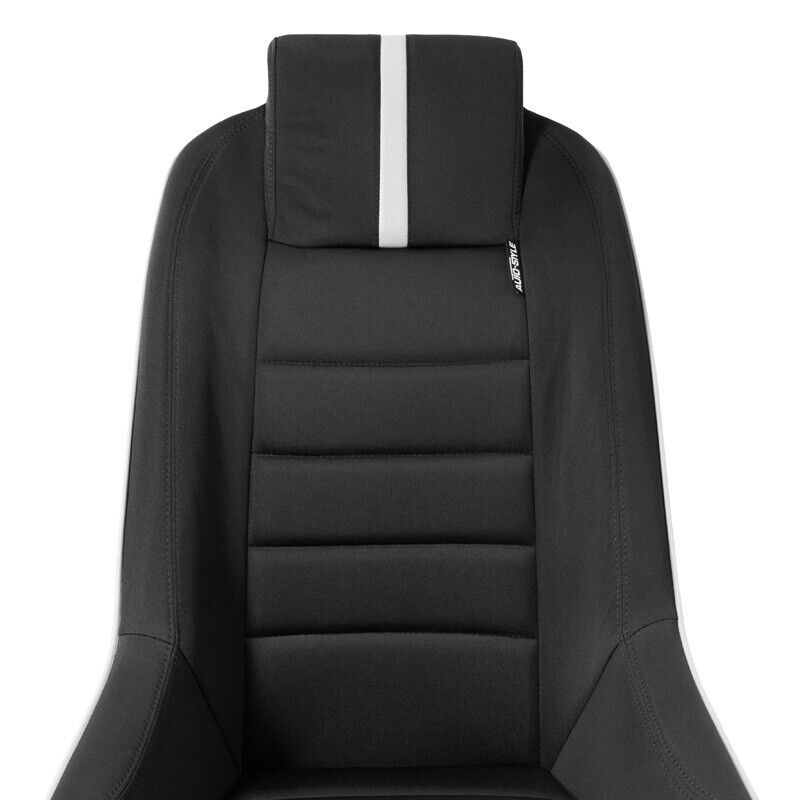 AS x1 Univ Classic RS Black Grey Car Retro Kit Fixed Back Bucket Seat + slides