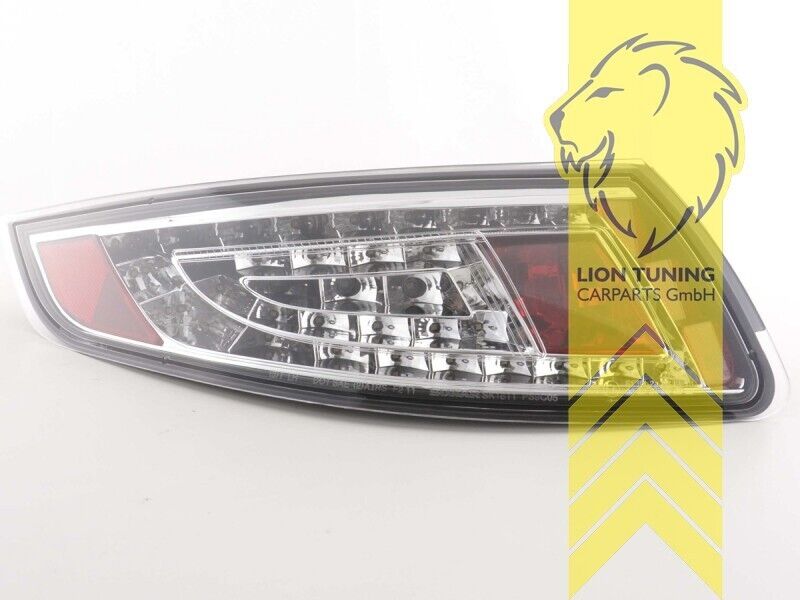 LT Pair LED DRL Lightbar Rear Tail Lights Lamps Porsche 911 997 chrome clear LHD