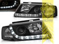 LT Pair LED DRL Lightbar Headlights VW Passat B5 3B sedan Variant black LHD