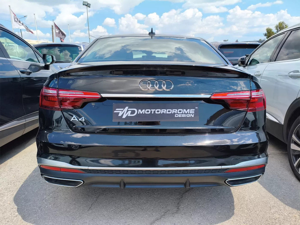 Motordrome Design Rear Spoiler Audi A4 / S-Line / S4 B9 / Facelift Unpainted FRP