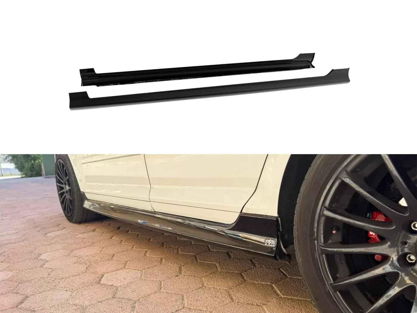 Motordrome Side Skirts Extensions Styling Audi A3 8P Sportback 05-12 Gloss Black