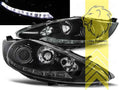 LTG Pair LED DRL Lightbar Headlights Ford Fiesta 7 VI 08-12 black LHD