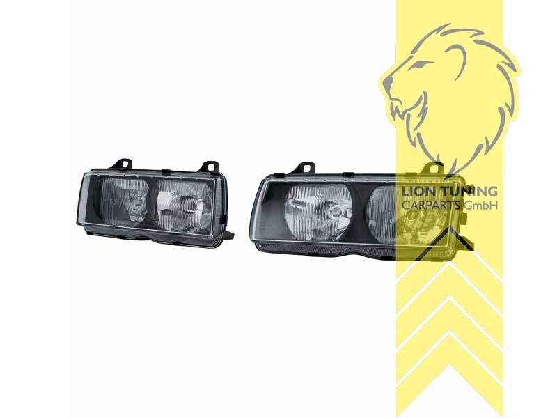 LTG Pair Hella Halogen Headlights BMW E36 Sedan Touring, Coupe Cabrio black 92+