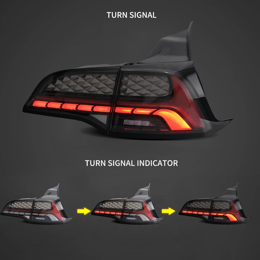VLAND 17-22 Tesla Model 3 & 20-22 Tesla Model Y Lightbar LED DRL Rear Lights