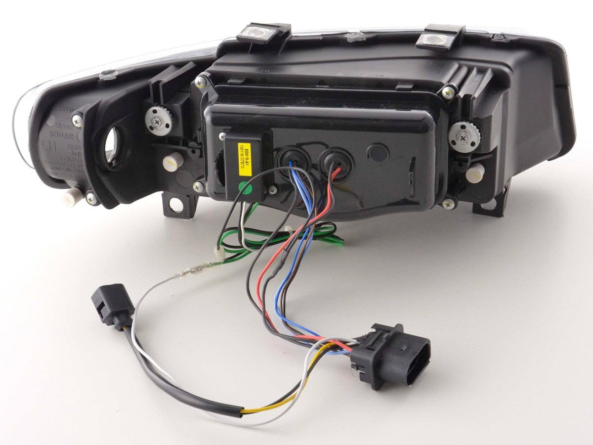 FKA Aftermarket LED DRL Headlights Seat Leon 1 MK1 Toledo 1M 97-05 black LHD