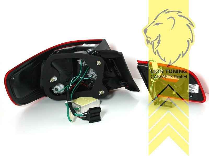 LTG Pair LED Rear Lights Lamps BMW E92 M3 E93 GTS Coupe 06-13 red black LHD