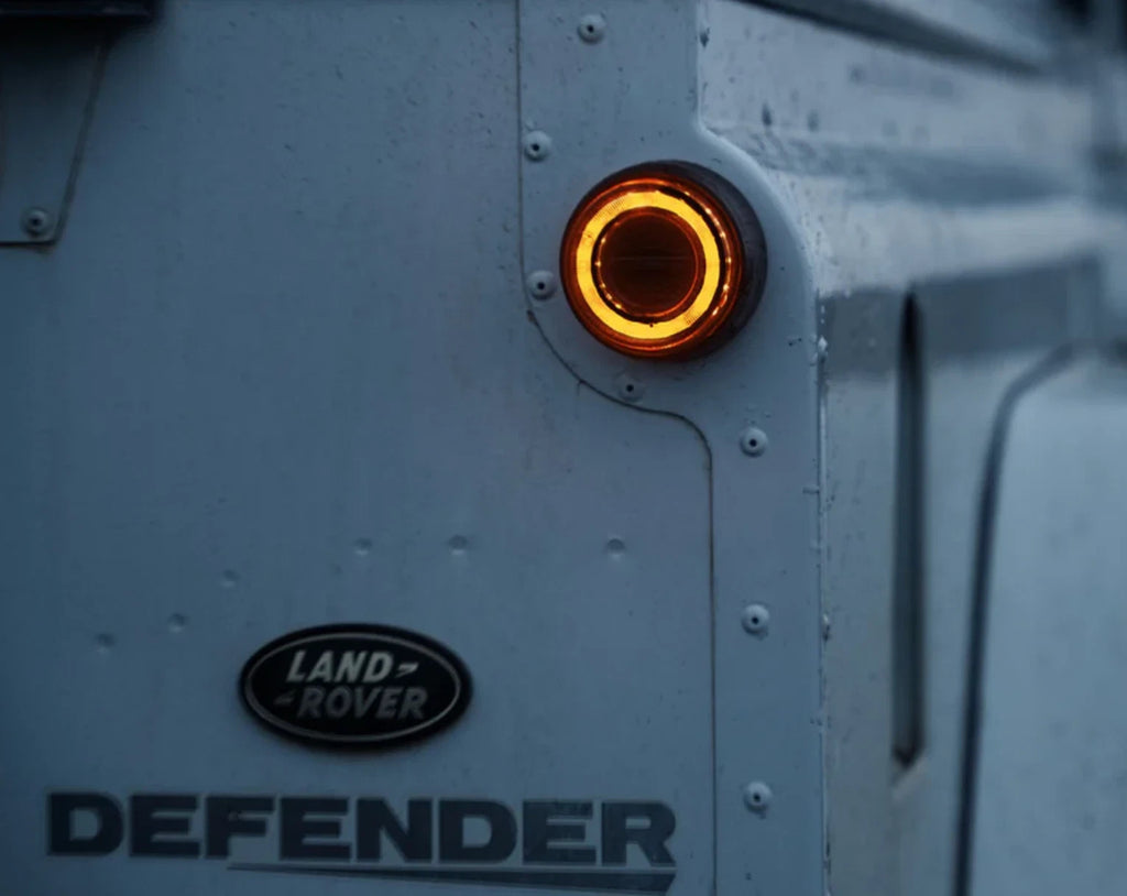 UK GLOHH GL-2x Set of 6 LED DRL Rear Lights Land Rover Defender Halo Smoke 90-16